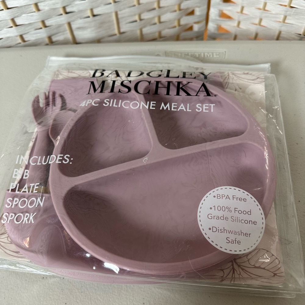 4 pc silicone baby Meal Set